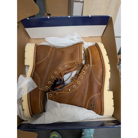 THOROGOOD 804-4378 8" Moc Toe Steel Toe Work Boots EH Size 6 D MADE IN USA - Picture 6 of 7